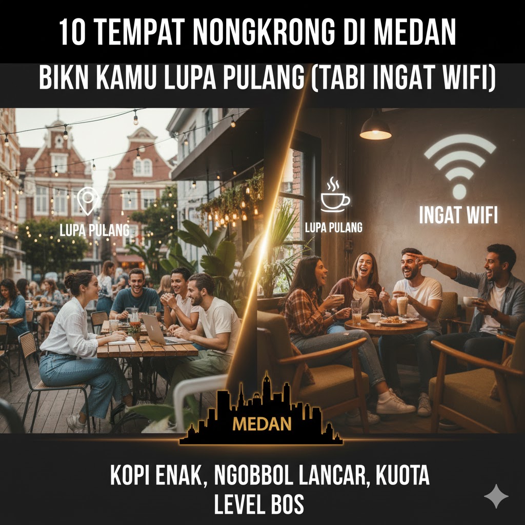 10 Tempat Nongkrong di Medan yang Bikin Kamu Lupa Pulang (Tapi Ingat WiFi)