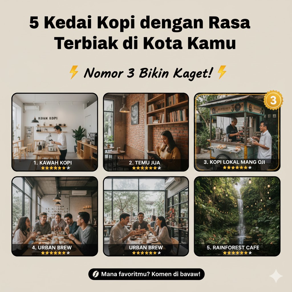 5 Kedai Kopi dengan Rasa Terbaik di Kota Kamu—Nomor 3 Bikin Kaget!