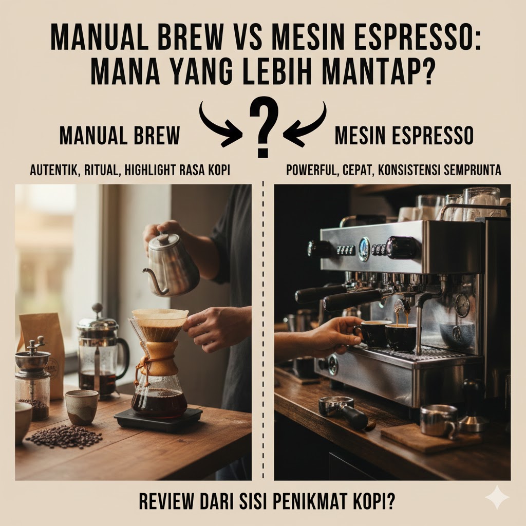 Manual Brew vs Mesin Espresso: Mana yang Lebih Mantap?