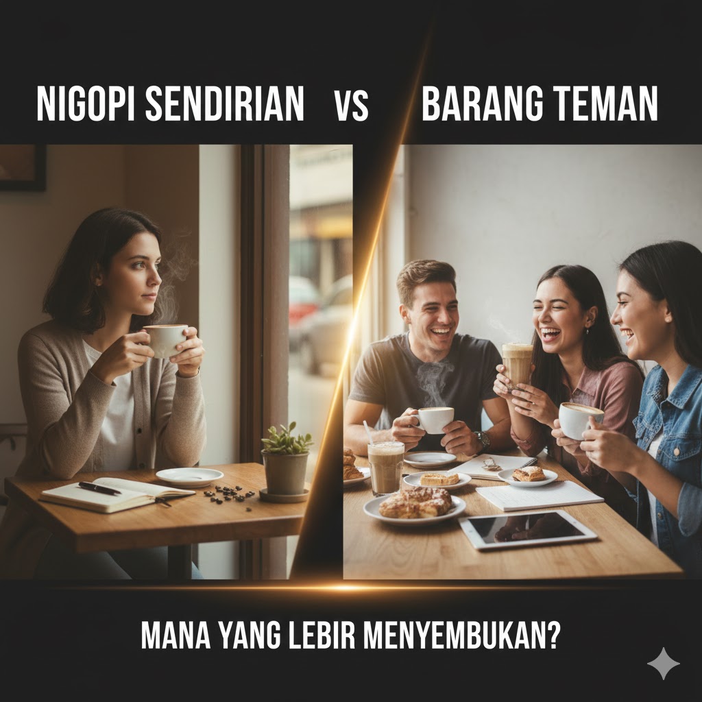 Ngopi Sendirian vs Bareng Teman: Mana yang Lebih Menyembuhkan?