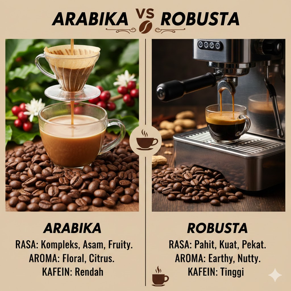 Arabika vs Robusta: Rasa, Aroma, dan Pengalaman Minum yang Bikin Penasaran!