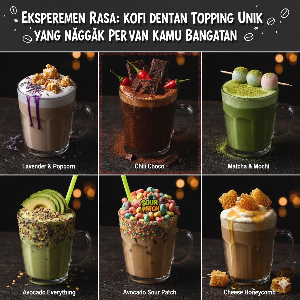 Eksperimen Rasa: Kopi dengan Topping Unik yang Nggak Pernah Kamu Bayangkan