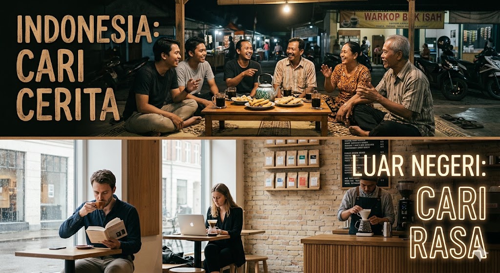 Ngopi di Indonesia vs Luar Negeri: Satu Cari Rasa, Satu Cari Cerita